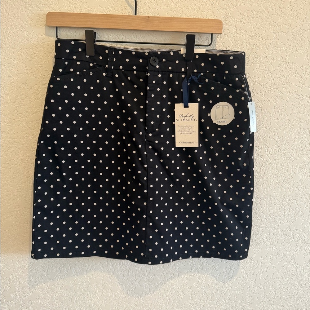 Croft & Barrow Black and White Mini Skort